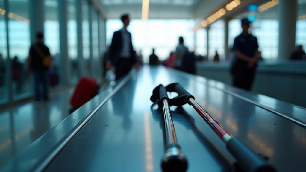 hiking poles allowed on planes