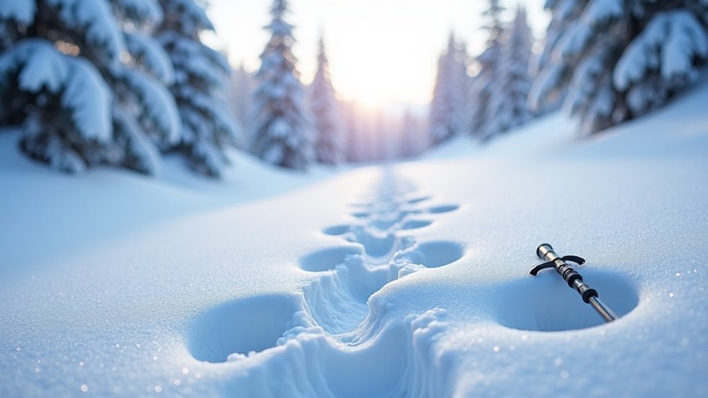 snow sinking hiking struggle