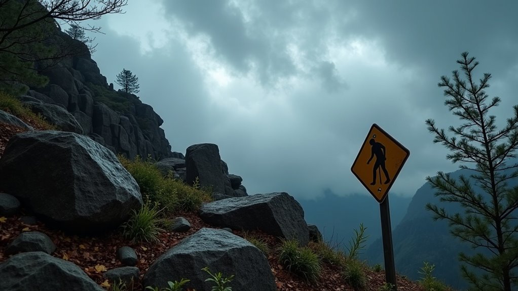 unsafe hiking weather signs