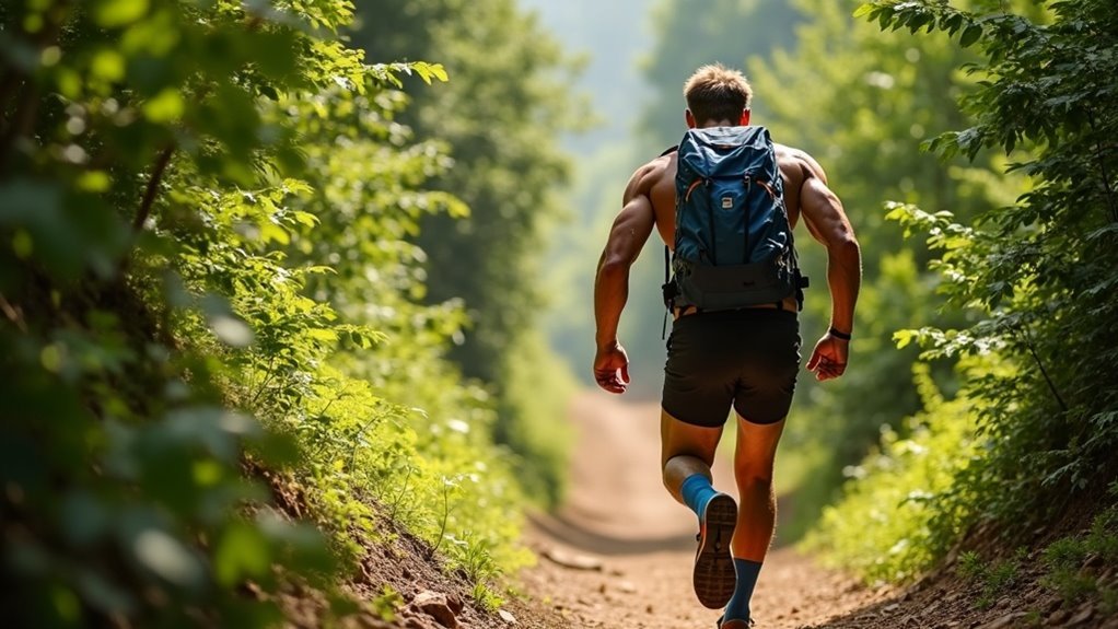 uphill hiking muscle engagement