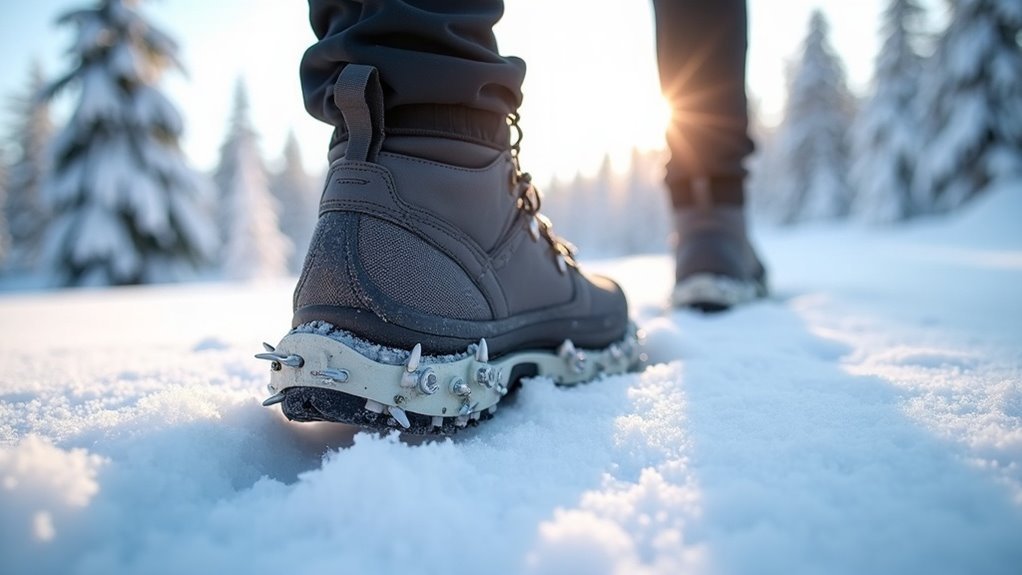 winter hiking traction aid