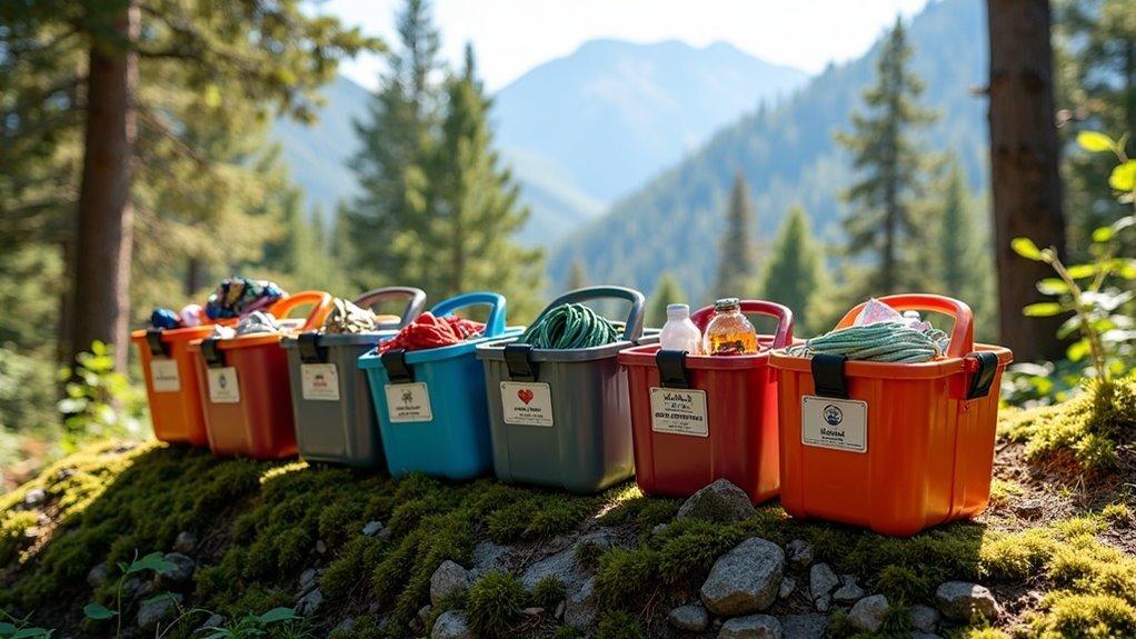 hiking gear organization solutions